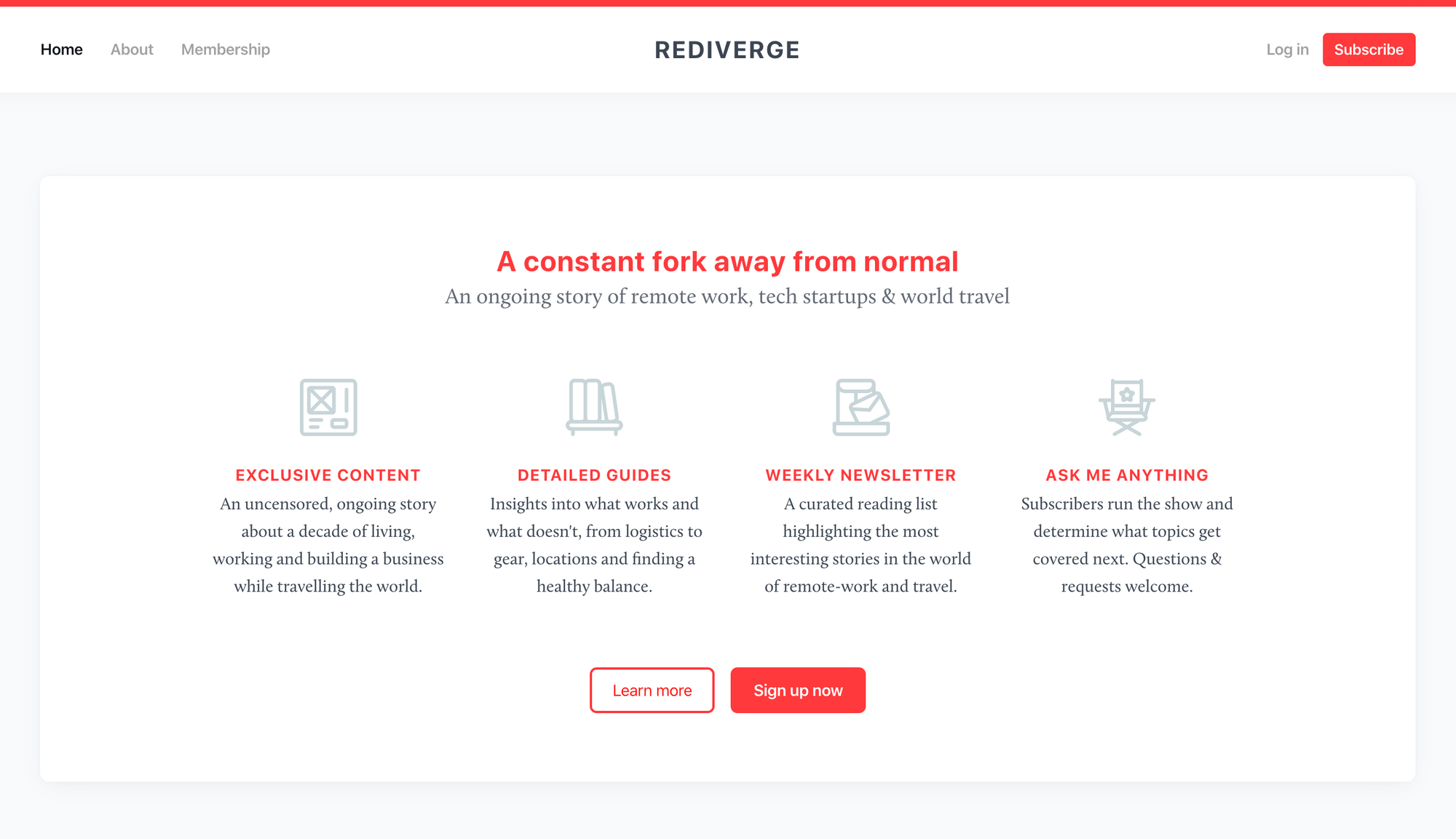 A custom paid membership website built with Ghost