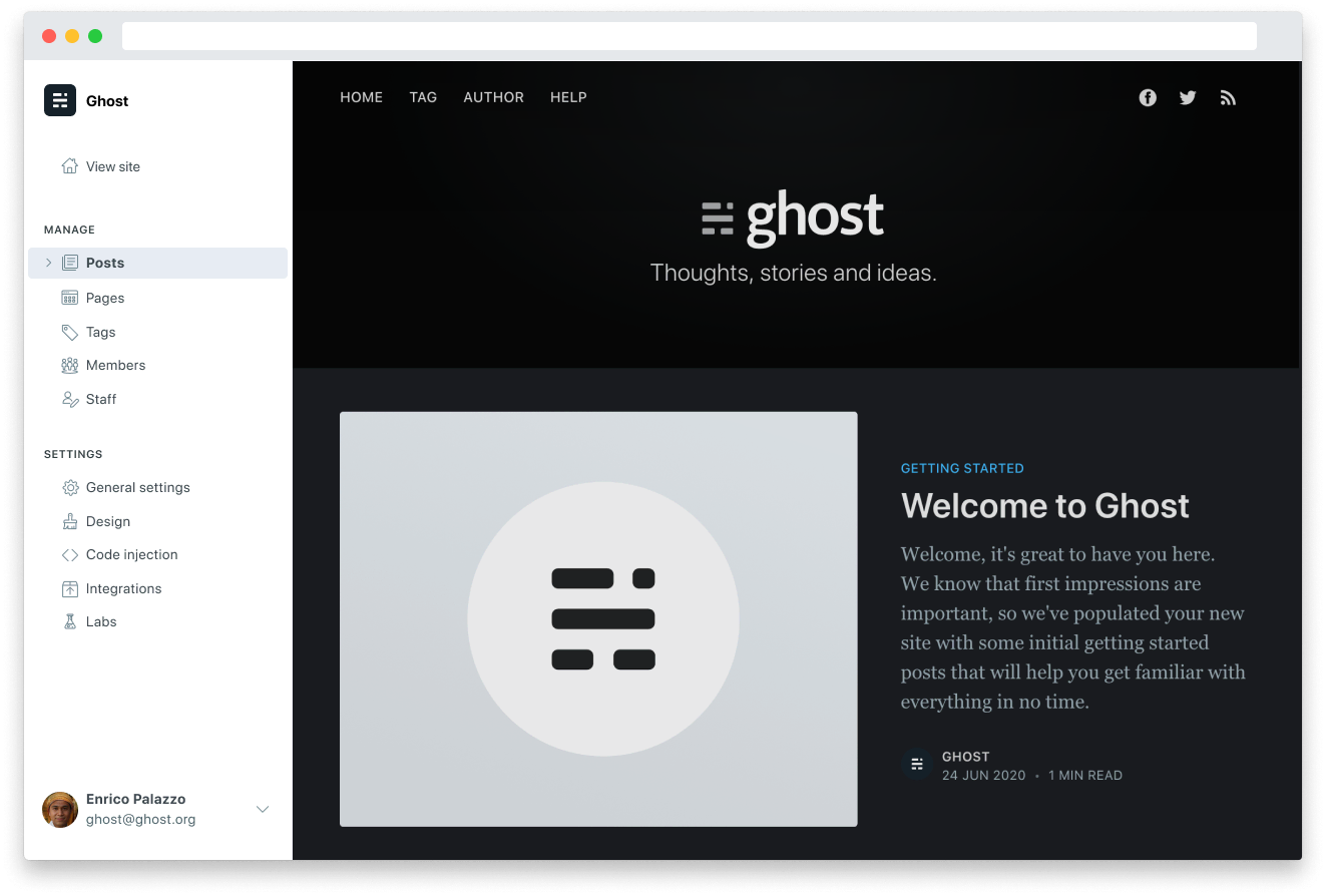 New Ghost(Pro) Site