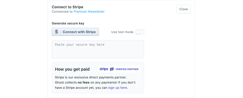 Take payments with Stripe