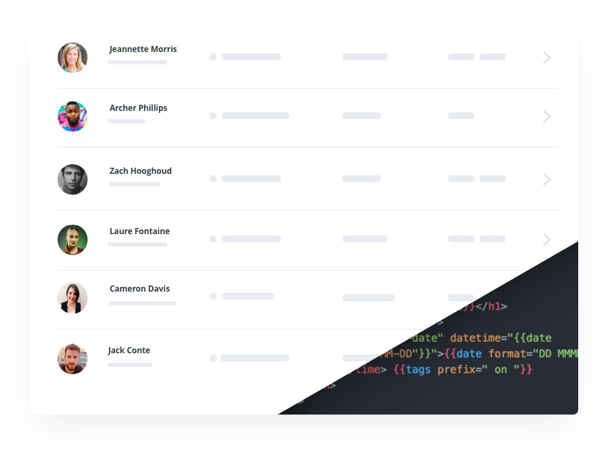 List of the Members UI