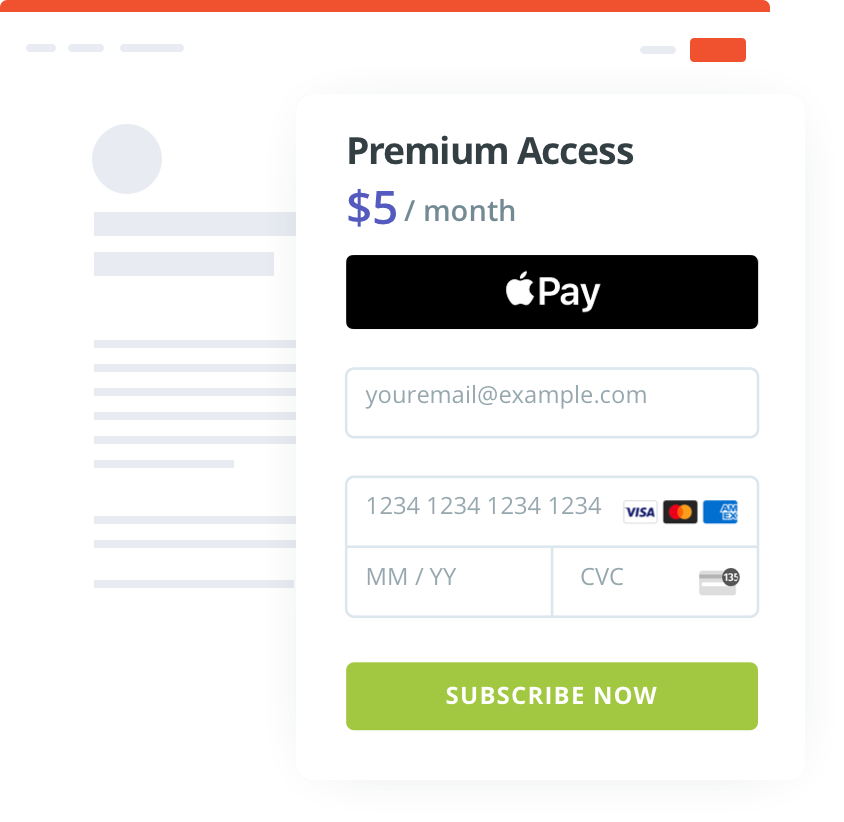 Premium access UI