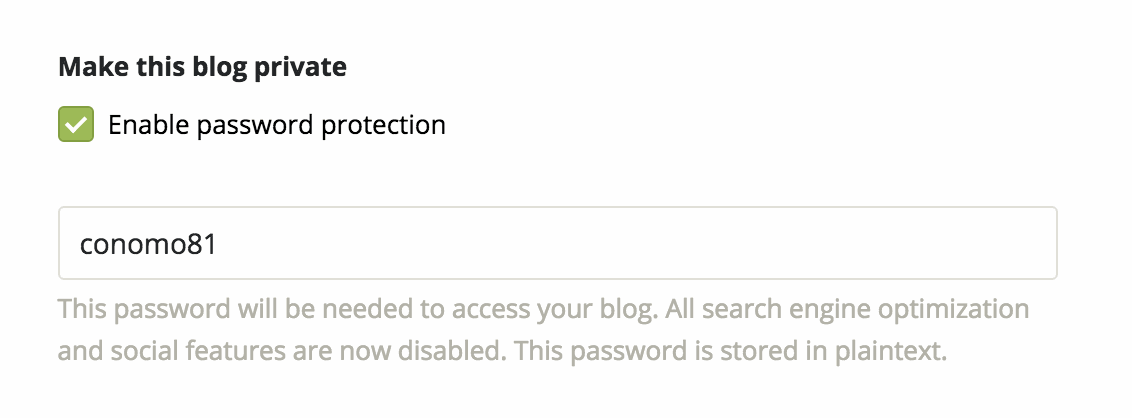 Private Ghost blog UI