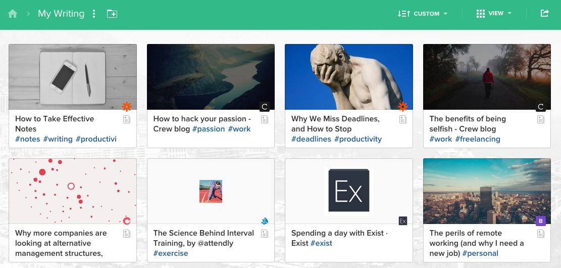 bookmarks of my writing