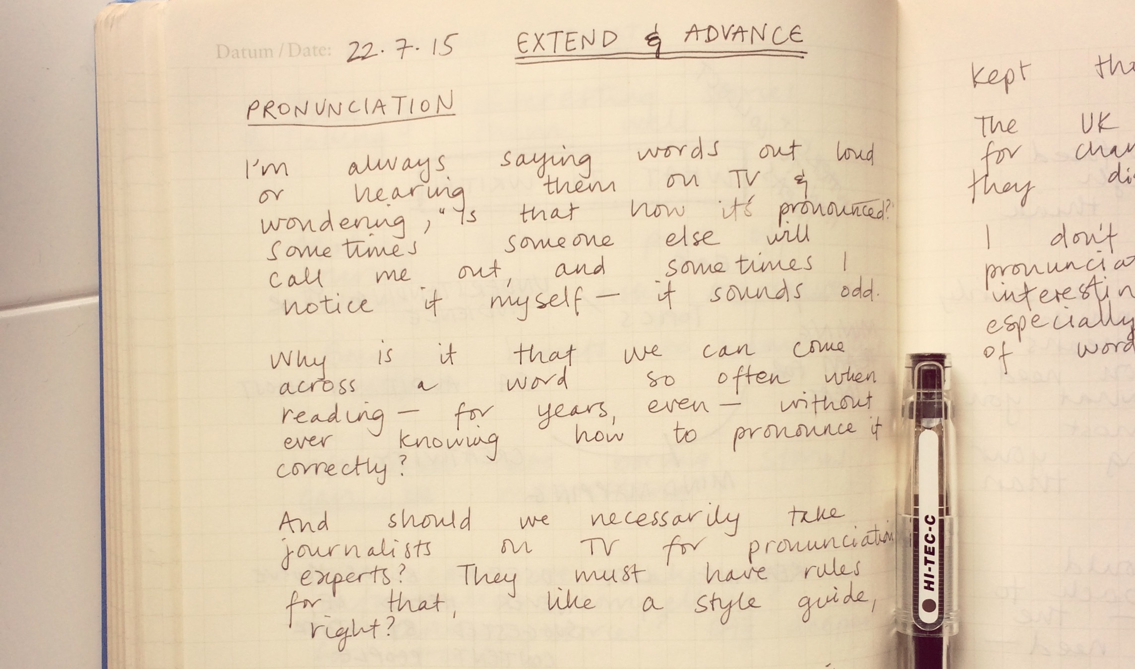 Extend and advance exercise