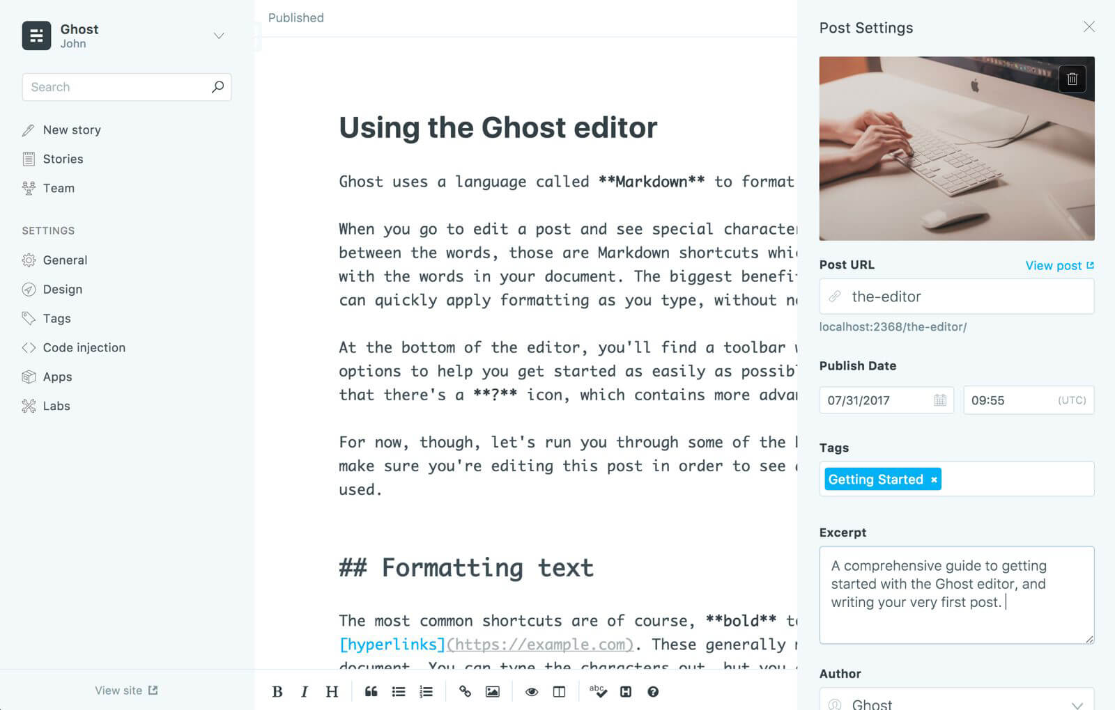 Adding a custom excerpt