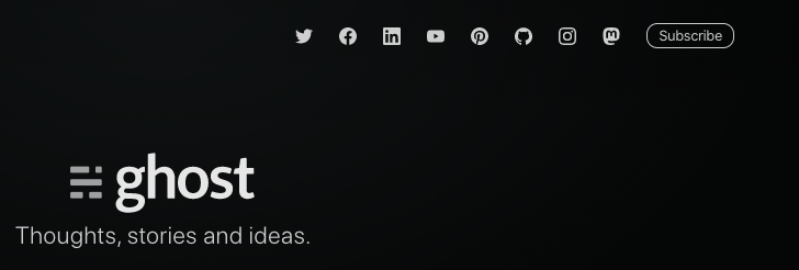 Casper with a customised secondary navigation, with icons