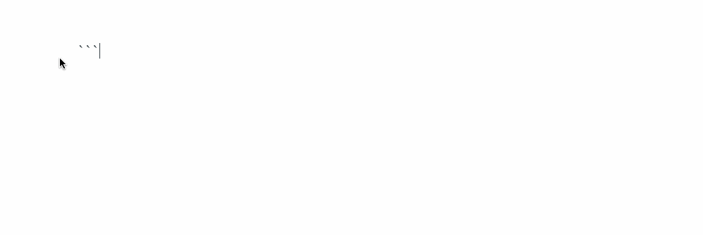 Example of creating a code block in Ghost