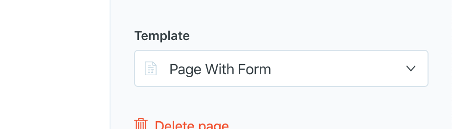 Custom template drop-down